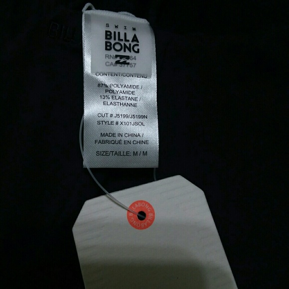 SOLDBillabong Charcoal Gray One Piece Swimwear M - Picture 6 of 6